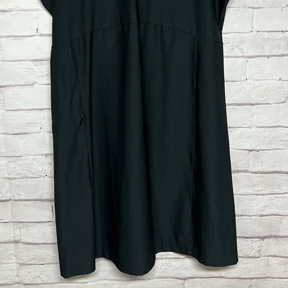 LL Bean Size XL Traveler Dress Black Sleeveless Pockets Stretch Active Hiking - Picture 3 of 9